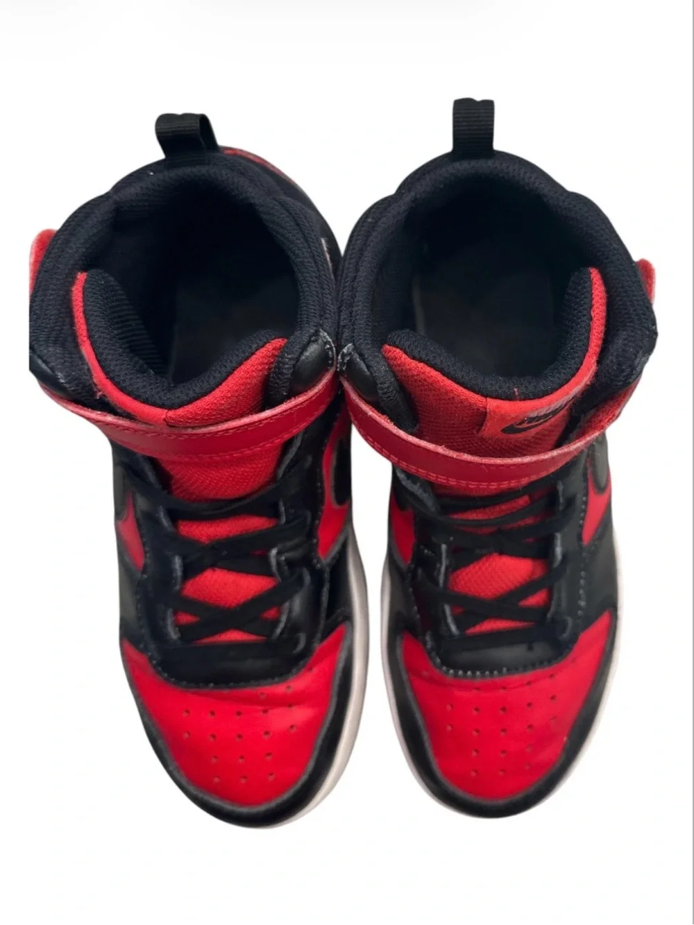 Nike Court Borough Mid 2 Kids Shoes Red Black White Size US 2Y Youth CD7783-602